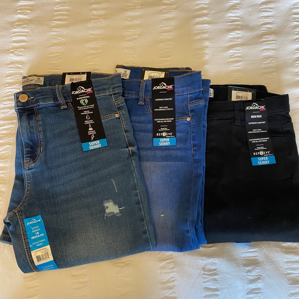 Girls Size 18 Jean Lot